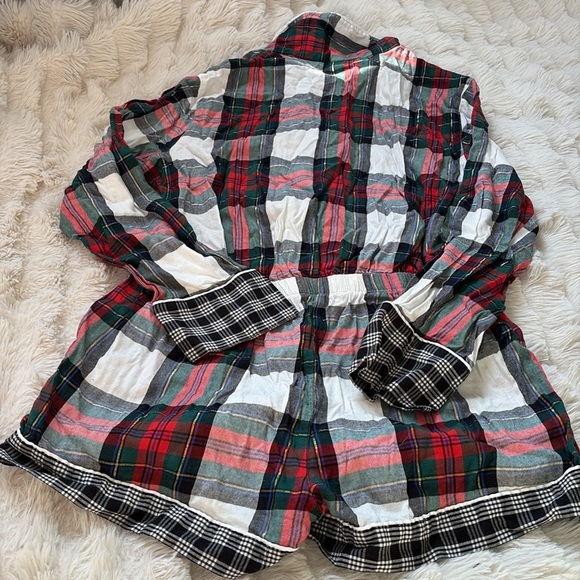Victoria’s Secret Plaid Romper – Size Medium | Cozy Girl Aesthetic | Button-Down - Picture 6 of 7